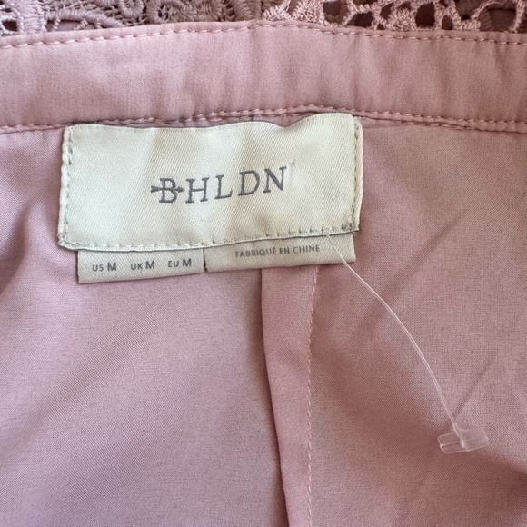 BHLDN Rosaline Mauve Lace Dress Medium NWOT Anthropologie Wedding Guest Cocktail - Picture 6 of 14